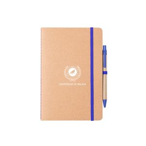 LIBRETA CON GOMA ESTEKA AZUL
