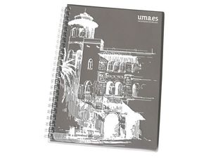 CUADERNO POLIPROPILENO A4 GRIS